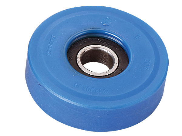 Blue PU Escalator Chain Roller with 76.2x20.5mm 6203-2RS ID:17mm