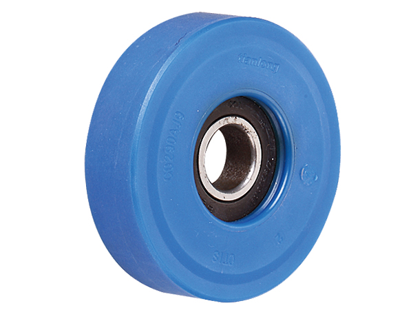 Blue PU Escalator Chain Roller with 76.2x20.5mm 6203-2RS ID:17mm