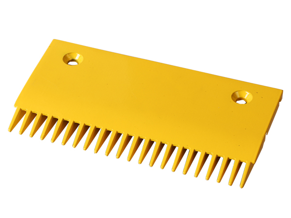 Schindler Printed Yellow Aluminium Escalator Center Comb Plate with 202mm Length 22 Teeth