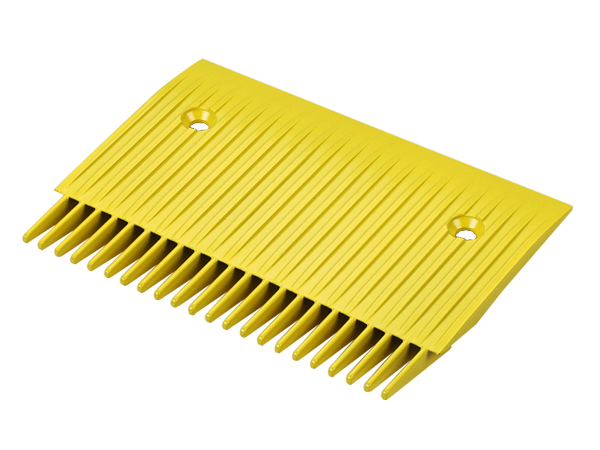 Schindler Printed Yellow Aluminium Moving Walk Corner Plate with 199mm Length 22 Teeth