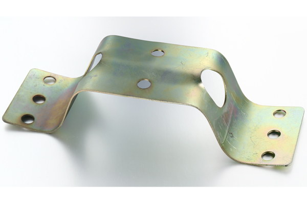 Custom Stamped Steel Stamping Yellow Zinc Plated Angle Brackets