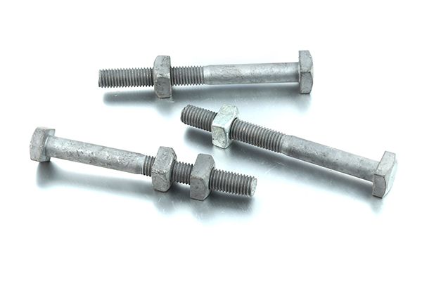 Long Half Thread Zinc Plated Square Bolt