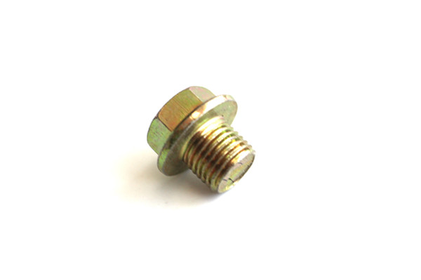 Hex Flange Yellow Zinc Plated Carbon Steel NPT Threaded Male Bolt Plug