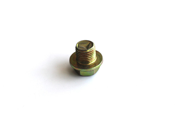 Hex Flange Yellow Zinc Plated Carbon Steel NPT Threaded Male Bolt Plug