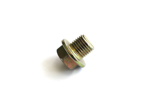 Hex Flange Yellow Zinc Plated Carbon Steel NPT Threaded Male Bolt Plug