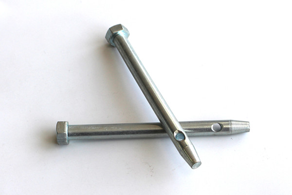 Customized Carbon Steel Zinc Plating Hex Head Taper Pin Bolt with Hole