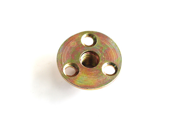 Customized YZP Big Round Flat Head Sleeve Nut with Three Fixing Holes