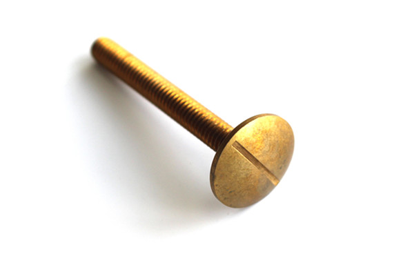 Custom Brass Straight Slotted Round Head Full Threaded Roofing Screw