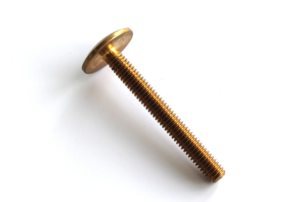 Custom Brass Straight Slotted Round Head Full Threaded Roofing Screw