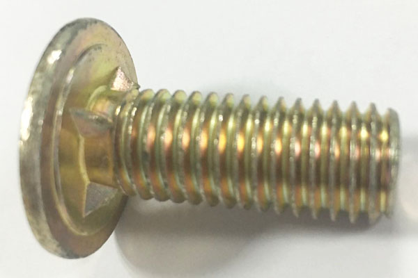  Yellow Zinc Plated Fin Neck Bolt