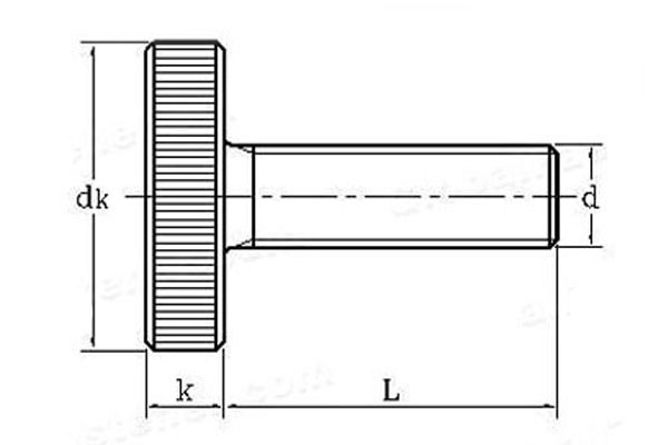 Carbon Steel Knurled Thumb Round Head Bolt