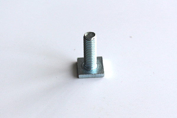 Customized Zinc Steel Flat Sharp Angled Square Head Full Threaded Bolt