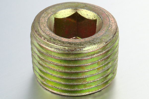 Yellow Zinc Plated Hex Socket Plug