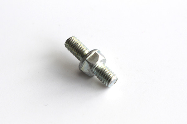 Custom Zinc Steel Double Threaded Stud Screw with Hex Flange Spacer