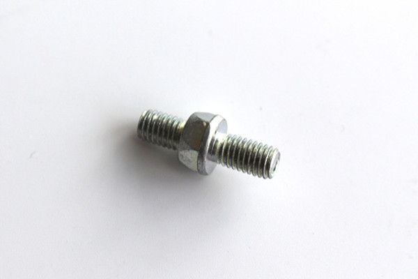 Custom Zinc Steel Double Threaded Stud Screw with Hex Flange Spacer