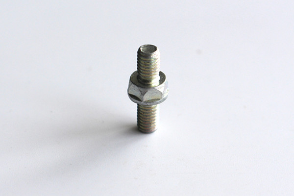 Custom Zinc Steel Double Threaded Stud Screw with Hex Flange Spacer