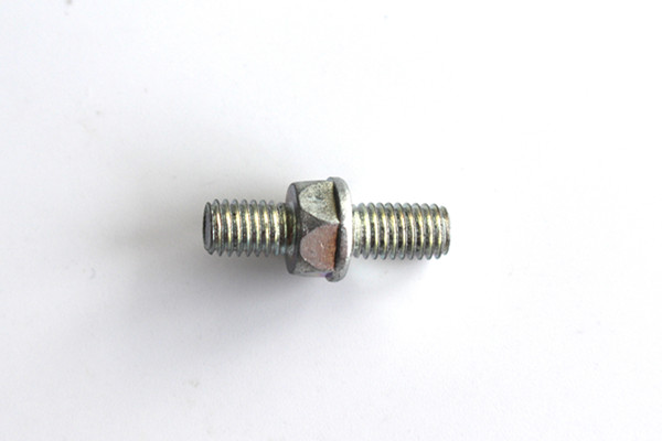 Custom Zinc Steel Double Threaded Stud Screw with Hex Flange Spacer