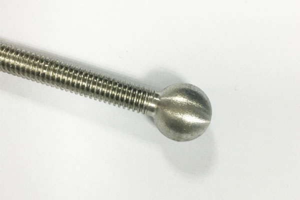 CNC Solid Stainless Steel Full Threaded Ball Head Handle Screw