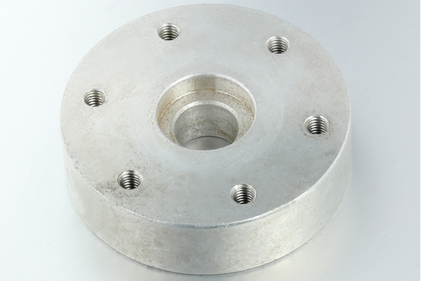 High Precision CNC Metal Round Block with Threaded Holes Connector