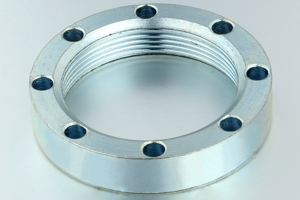 High Precision CNC Metal Round Block with Threaded Holes Connector