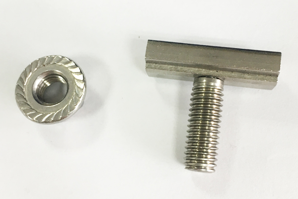 Special Stainless Steel Solar T head Slot Bolt with Flange Nut