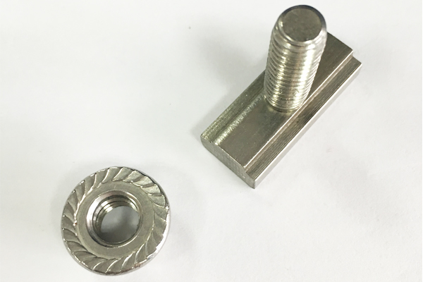 Special Stainless Steel Solar T head Slot Bolt with Flange Nut