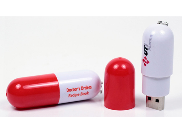 Medical Capsule Shaped Plastic Pill Usb Drive 8GB