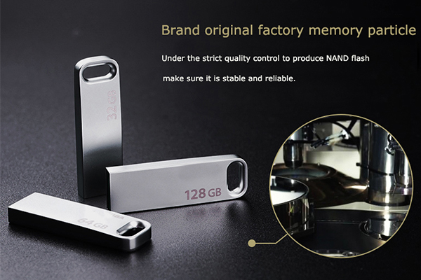 USB 3.0 Speed Matte Mini Metal Usb Drive with Oval hole 32GB/ 64GB/ 128GB 