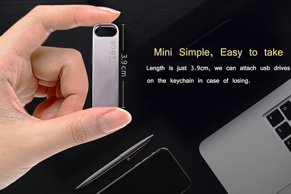 USB 3.0 Speed Matte Mini Metal Usb Drive with Oval hole 32GB/ 64GB/ 128GB 