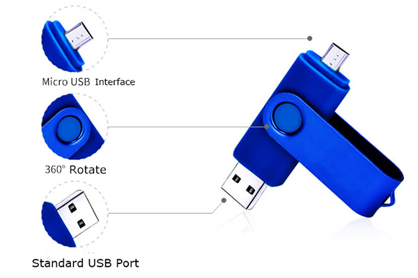 OEM Logo Smartphone OTG USB Drive Android 16GB/ 32GB/ 64GB